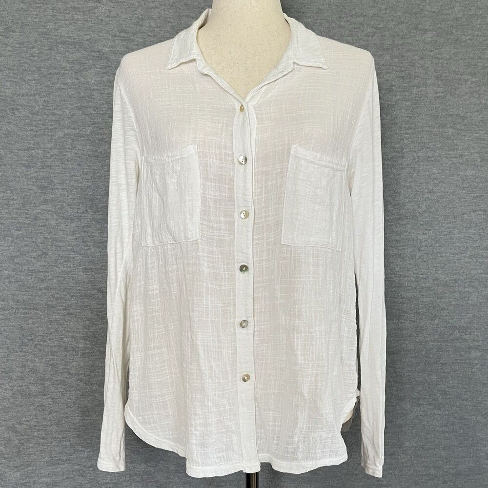 Velvet Graham & Spencer Gauze Top XS Preppy Beach Coastal Grandma Resort Cruise